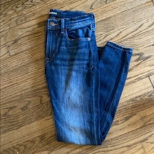 Express Blue Skinny Jeans with Faded Wash